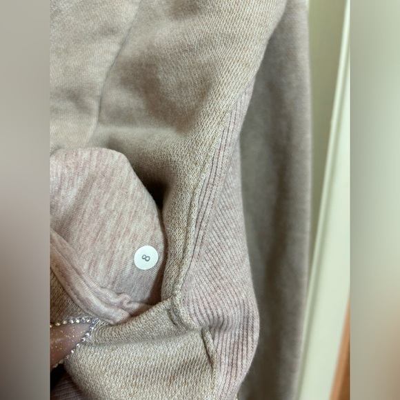 Authentic Lululemon scuba Hoodie Light Cotton Heathered Dusty Rose jacket 8 - Picture 6 of 10